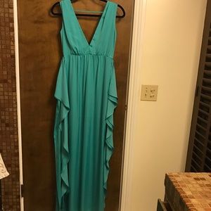 BCBG turquoise gown